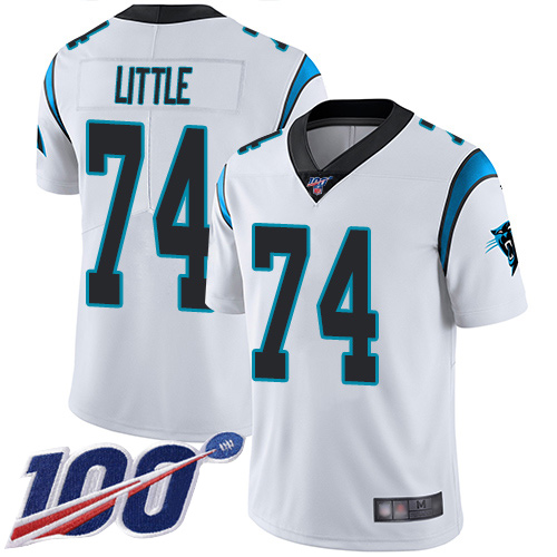 Carolina Panthers Limited White Men Greg Little Road Jersey NFL Football #74 100th Season Vapor Untouchable->carolina panthers->NFL Jersey